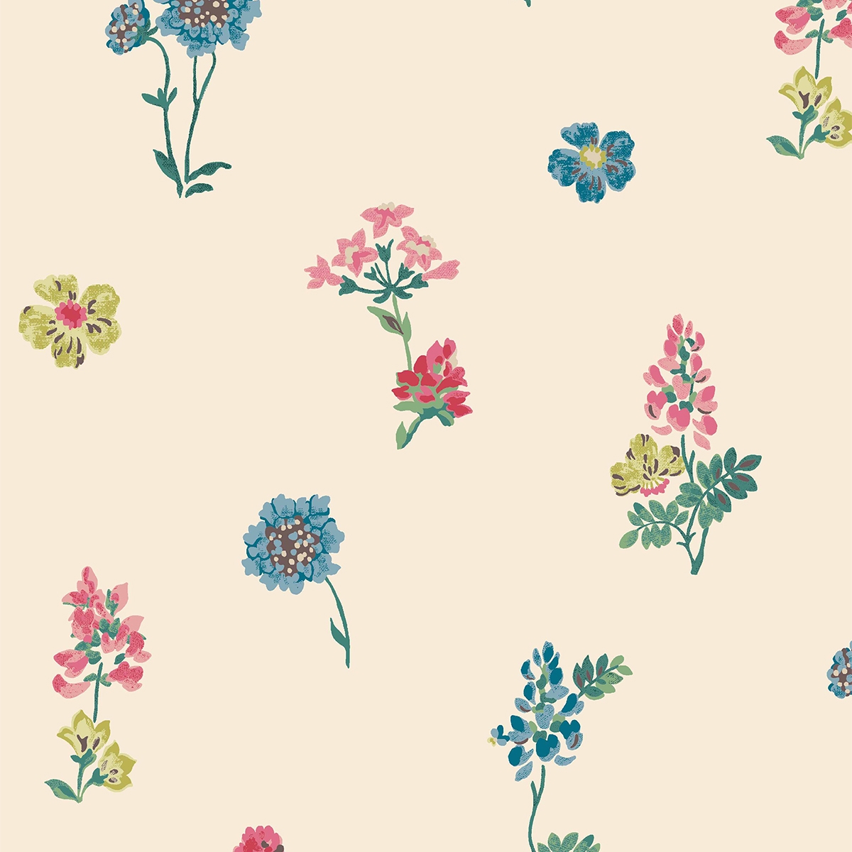 Product photograph of Cath Kidston Sprig Twilight Multi Roller Blind from Choice Furniture Superstore.